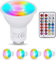 YAYZA! LED GU10 Warmweiss Lampe 4-er Pack (5 W) Dimmbar, RGB 3000K, 450LM Energiesparende Lampen, 5 Modi Farbwechsel LED Glühbirne mit Fernbedienung, Abstrahlwinkel 120° Reflektorlampen