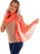 DOLCE ABBRACCIO by RiemTEX ® Schal Damen PRIMA DONNA Stola Tuch aus Wildseide in hellem Orange Tücher in 31 Unifarben Halstücher Seidentuch Schals Damen Halstuch Seidenschal (Lachsorange)
