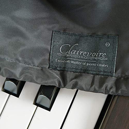 Clairevoire 2019 Tastatur und Digital Piano Hülle (wasser- und staubabweisend), verstellbare Buchständer-Öffnung (passend für alle Modelle) 57.8 inch [147 cm] Midnight Black (Water-repellent)