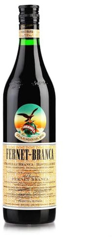 FERNET BRANCA - Licor de Hierbas Italiano, Sabor Amargo, 39% Volumen de Alcohol - 700 ml