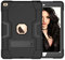 Bspring Coque New iPad 7th Generation 10.2 2019 / iPad 10.2, Hybride Etui de Protection Résistant Trois Couche Silicone Souple et PC avec Support pour Apple iPad 10.2”2019,Noir