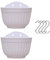 Lot de 2 pots de fleurs suspendus d'extérieur en plastique pour balcon, clôture, pots de fleurs muraux avec drainage et 4 crochets