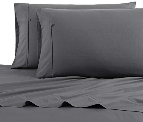 Nautica - Full Sheet Set, Cotton Percale Bedding Set, Crisp & Cool, Stylish Home Decor (Whale Grey, Full)