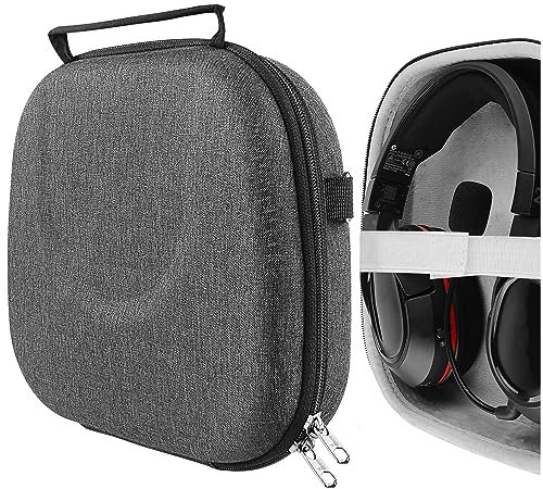 GEEKRIA Shield Headphones Case Compatible with Turtle Beach Recon 70, Stealth 600, Stealth 450 Gaming Headsets, Replacement Hard Shell Travel Carrying Bag with Cable Storage (Dark Grey)