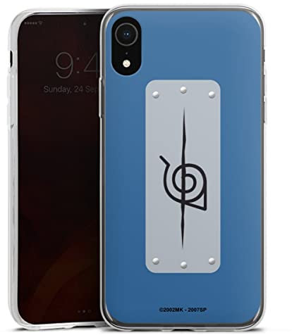 DeinDesign Slim Case extra dünn kompatibel mit Apple iPhone Xr Silikon Handyhülle transparent Hülle Naruto Shippuden Sasuke Konoha