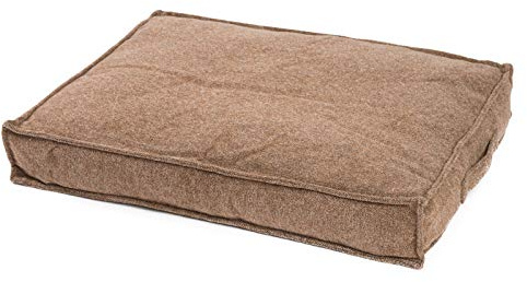 jamaxx-pets Premium Hundekissen Orthopädische Füllung, Waschbar Bezug aus Edlem Chinelle Stoff, Weiche Kompakte Füllung mit Visco Schaumstoff-Flocken Memory, PDB1003 65x50 (S), braun