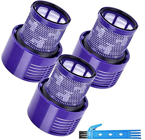 DOKKOO Filtres de Rechange pour Aspirateur Dyson V7, V8 Animal Absolute Motorhead, 3 post-filtres HEPA et 3 pré-filtres, remplacez les pièces 965661-01 et 967478-01