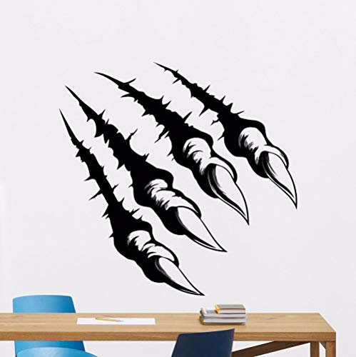 NSRJDSYT Monster Claws Wandtattoo Wildtier Vinyl Aufkleber Home Decoration Horror Art Wandbild Animal Claws Wandaufkleber 42x41cm
