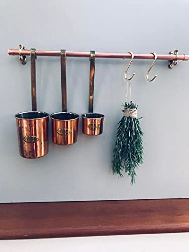 Generic Copper & Brass Wall-Mounted Storage Rack, 20 Bronze, Kitchen, Home Office