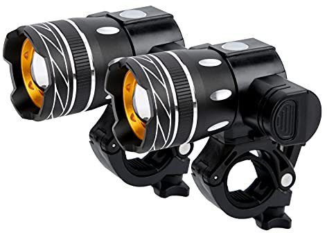 Vbestlife Ensemble de Lampes Avant de Scooter électrique avec Support, Lampe de Lumière de Scooter LED Rechargeable Compatible avec M365/PRO KUGOO ETWOW