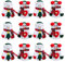 Dosolsollasol 12 Piezas Bolsa de Cubiertos de Navidad Decoraciones para Mesa Navidad de Árbol Amor Muñeco de Nieve (2 x 6 pcs)