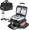 Trunab Rollende Medizinische Tasche mit Abnehmbarem Trolley, Krankenschwester-Rolltasche mit Abnehmbaren Trennwänden, Erste-Hilfe-Tasche Leer Für Ärzte, EMT, EMS-Profis, Schwarz–Patentiertes Design