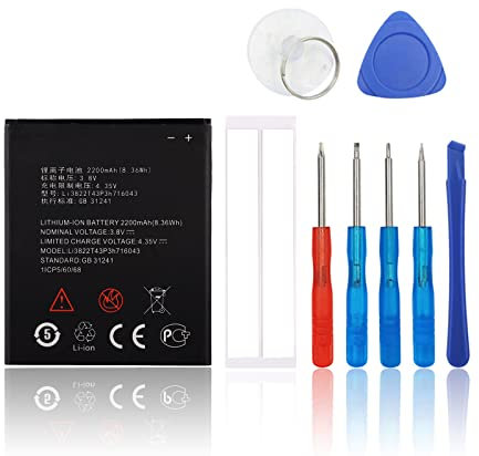 SwarKing Ersatz Akku Kompatibel mit ZTE Blade A320 L7 A30 BA320 Mobile Li3822T43P3h716043 with Toolkit
