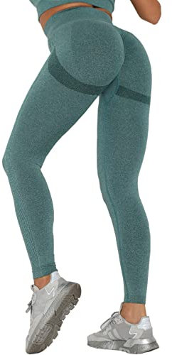 Merlvida Leggings Sportivi Donna Vita Alta, Push Up Pantaloni Palestra, Anticellulite Pantacollant Opaco, Elastici Tuta Collant Abbigliamento Yoga Fitness