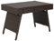 GYMAX Table Basse Pliante Tressée en Rotin, Table Basse avec Semelles Réglables, Structure Solide, Taille Pliée: 60 x 40 x 8 CM, Capacité de Charge de 45 KG, Pas Besoin d’Assemblage, Dégradé Brun
