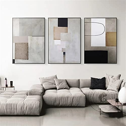 Sarah Duke 3er Poster Set Abstrakt Wandbilder Wohnzimmer Bilder Schwarz Aesthetic Bilder Set Moderne Leinwandbilder Wandposter OHNE Rahmen Schlafzimmer Decor (B,50x70 cm)