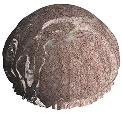 Marble Color Rose Gold Print Shower Cap For Women Reusable Double-Layer Fabric Shower Caps Girls Hair Caps