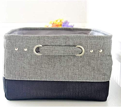 Storage baskets,shopping trolley, Laundry Basket, Storage Basket, Toy Crockery And Snack Basket, Rectangular Cotton Fabric Laundry Basket, Folding Canvas Laundry Basket (40 * 30 * (Color : Grey)