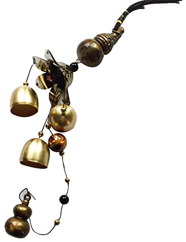 Campanella a Vento Cinese Tradizionale Vento Carillon Campana della Benedizione,Decorazione Esterno Carillon Vento da Giardino Ornamento Campanelli Eolici in Metallo Bronzo Adatto per Casa e Giardino