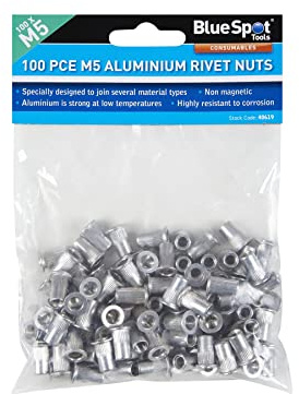 Blue Spot Tools 100 PCE M5 Aluminium Rivet Nuts
