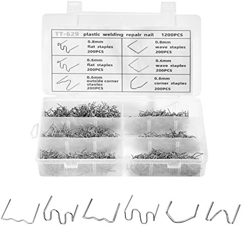 Hot Staples Welder Staple aus Wolframstahl Plastik Schweißen Heiße Heftklammern 0,8mm / 0,6mm für Auto reparaturkun Reparieren Stoßstange 1200 Stck