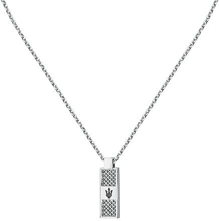 Maserati Herrenhalskette aus Stahl, schwarze PVD-Beschichtung, Iconic Collection – JM423AVD20