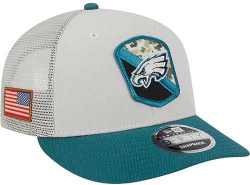 New Era 9Fifty Low Profile Snap Cap NFL Salute to Service, Philadelphia Eagles., Taglia unica