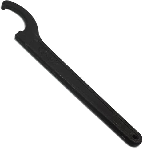 Auvotuis C-Hakenschlüssel, schwarzer Einstellhakenschlüssel, Werkzeug, Karbonstahl, Spannzangenfutter für 45–52 mm Rundmutter
