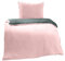 Moon Bettwäsche Cashmere Touch, 135x200/80x80 cm, Winter Wendebettwäsche Plüsch (anthrazit/Rose)
