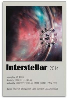 Terp Interstellar Poster, Wandkunst, Poster, Geschenk für Freunde, Schlafzimmer, Wohnzimmer, Dekoration, modern, ästhetisch, ungerahmt, 30 x 45 cm