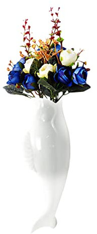 RORPOIR 1 Set Fisch Wanddekoration Rustikale Wandbehang Dekoration Wandvase Rosen Wandbehänge Wand Topfblumen Wandvase Pflanzgefäße Aus Metall Wandvase Einfache Gefälschte Bonsai