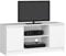 Home Collective Fernsehschrank 120cm breit mit Zwei Türen und Zwei offenen Regalen, TV-Schrank, Lowboard, Wohnzimmer Schlafzimmer in Weiss