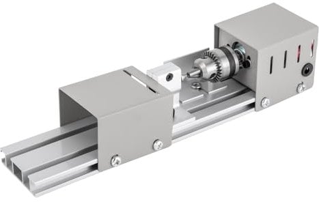 96 W, 220 V, 7 livelli, tornio in metallo, mini tornio da tavolo, lavorazione del legno, lucidatrice fai da te, con High Precision Chuck versatili, lame per incisione, protezione dalla polvere,