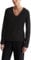 Marc O'Polo Damen Strickpullover aus Bio-Baumwolle mit V-Ausschnitt, Schwarz (Black), XL