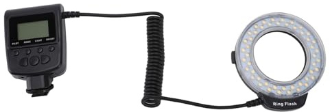 Flash a LED, 48 Luci Anulari a LED Macro, 4 modalità di Illuminazione, con Anelli Adattatori 40,5 Mm, 49 Mm, 52 Mm, 55 Mm, 58 Mm, 62 Mm, 67 Mm, 72 Mm, 77 Mm, 3000k-15000k