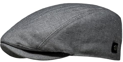 WEROR Herren Schirmmütze Schiebermütze Flatcap Cap Kappe Mütze WEROR-431.1 (S, 54-55, Grau)