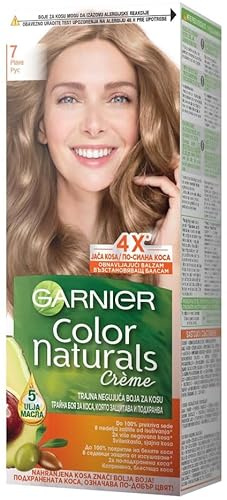 GARNIER - Color Naturals Creme - Tinte permanente para el cabello - 7 Rubio (Paquete de 3)