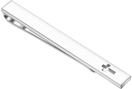 Asienice Pinces à cravate croisées uniques pour homme - Argentées, noires et dorées - Pinces à cravate chrétiennes religieuses pour hommes, cross, Métal non précieux, Pas de pierre précieuse