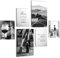 Novart Wandbilder Wein Fashion - KOMPLETT AUFHÄNGFERTIG - Schwarz Weiss Wohnzimmer Esszimmer Küche - 6 Moderne Mood-Bilder - N036567a