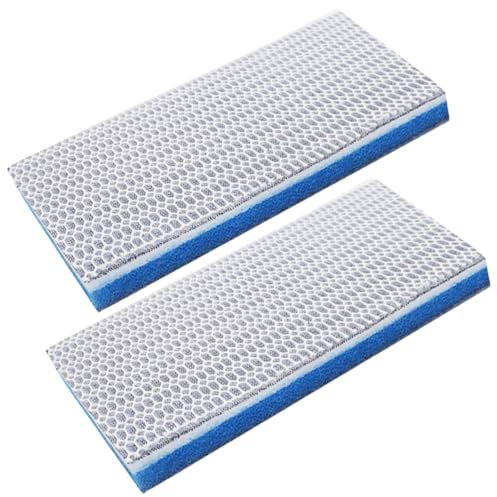 MUYYIKA 8D, 2 pezzi, 11 x 25 cm, filtro per acquario, materiale filtrante in ovatta biochimica, struttura a nido d'ape, facile da pulire