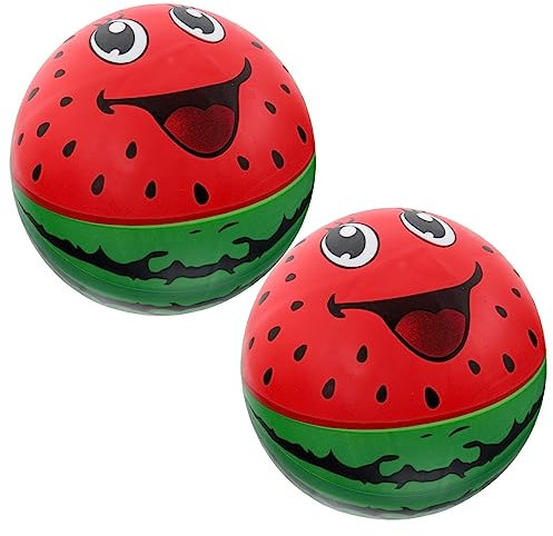 KONTONTY Aufblasbare Wasserbälle 2 Stück Wassermelone PVC 21,5cm Poolspielzeug Strandspielzeug Gartenspiel