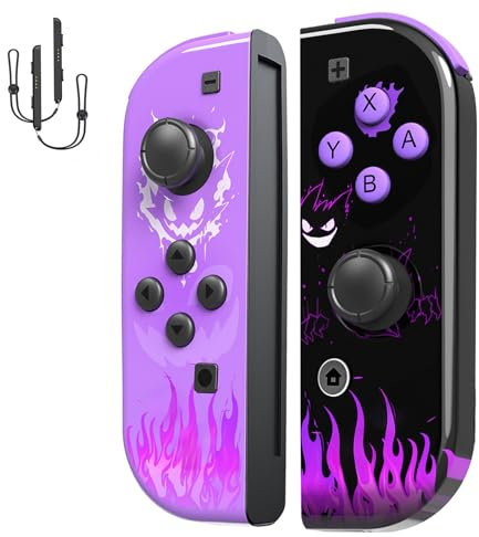 Youglay Mando Switch, L&R Mando Inalámbrico para Switch/OLED/Lite con Doble Vibración//Captura de Pantalla (Púrpura)