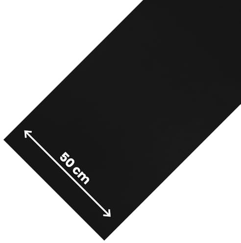 OLIVO.shop Küchenläufer aus PVC auf Rolle, Mehrzweck, zuschneidbar, waschbar, rutschfest, Teppich für Küche, Bad, Waschküche, Breite 50 cm, Rolle Multi, Schwarz, 50 x 200 cm