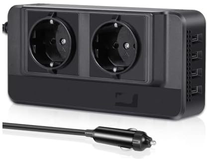 Convertisseur Voiture Onduleur Universel Voiture Convertisseur DC 12 V vers AC 220 V 150 W Adaptateur Secteur USB Type C Convertisseur Tension