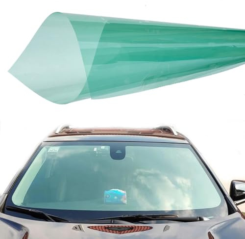 Alvorox Scheiben Tönung Folie Auto, 66% VLT Grün Tönungsfolie Auto für Frontscheiben, Auto Scheibenfolie Scheibentönungsfolie (1M x 10M)