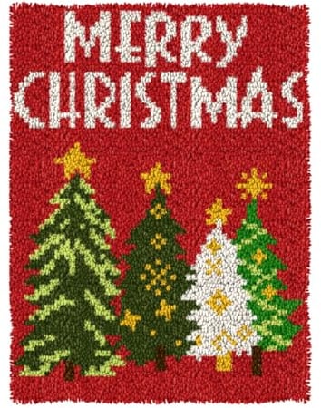Ylkgogo Latch Hook Kits for Adults/Beginners Crocheting Rug Pre-Printed Canvas Tree Pattern Embroidery Tapestry Needlework Home Decor 20.5 X 15