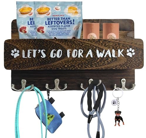 BUERPINKING Hundegarderobe, Hundegarderobe mit Ablage, Wand Hunde Garderobe für Ordnen von Leinen und Zubehör für Flur, Eingangsbereich