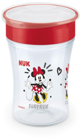 NUK Magic Cup Trinklernbecher | 8+ Monate | 230 ml | Auslaufsicherer 360°-Trinkrand zum Trinken von allen Seiten | Auswaschbar | Disney Minnie Maus