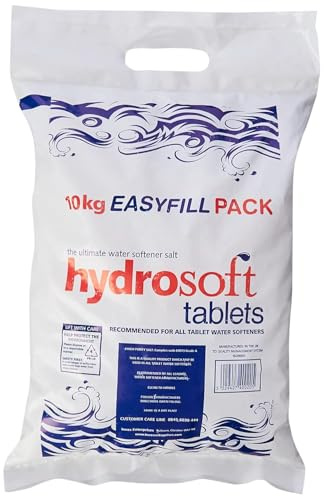 Water Softener Tablets 10KG – Hydrosoft Salt Tablets for Water Softeners & Dishwashers, High Purity Limescale Prevention & Appliance Protection