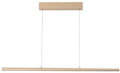 Pendelleuchte Borena| sandfarben| Kabellift| L: 113 cm, B: 6,5 cm| Höhenverstellbar 70-180 cm| mit Taster stufenlos dimmbar| Farbtemperatureinstellung 3 Stufen | 1x LED 34W 2700/3350/4000 K | 4100 lm